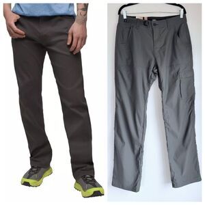 NEW prAna Men's Hiking Outdoors Stretch Zion Pant II in Dark Iron Grey 31W 32L